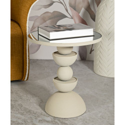 Table Dune avec miroir – Compacte et élégante Ø40,5x42 cm