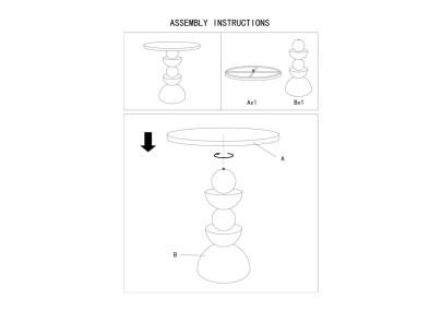 Table Dune avec miroir – Compacte et élégante Ø40,5x42 cm