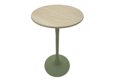 Table de bar Alaska Vert – Éclat végétal Ø60x106 cm