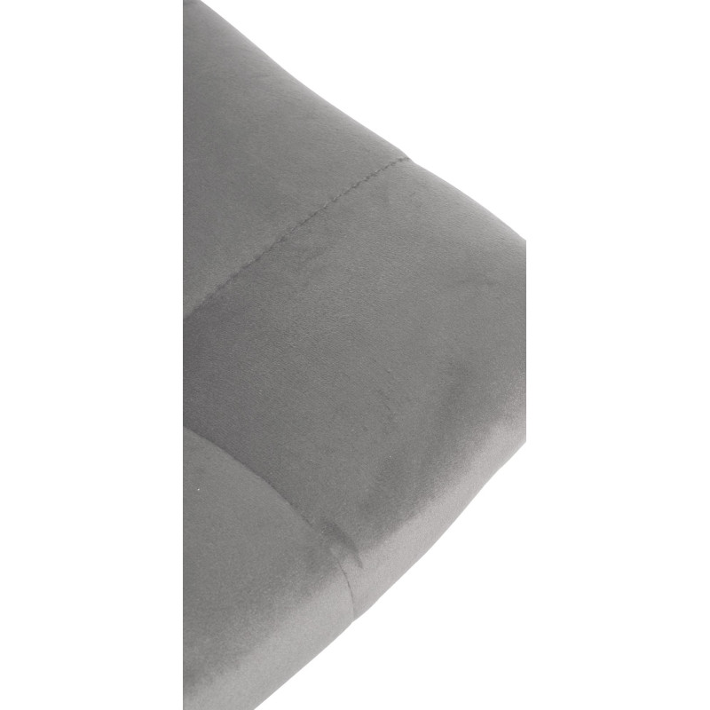 Tabouret de bar Jerry, velours, noir et gris