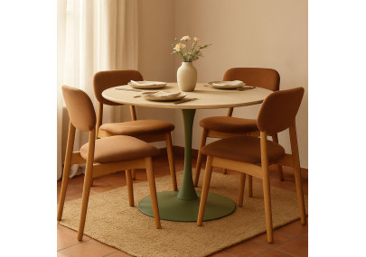 Table à manger Stockholm Vert – Équilibre nordique