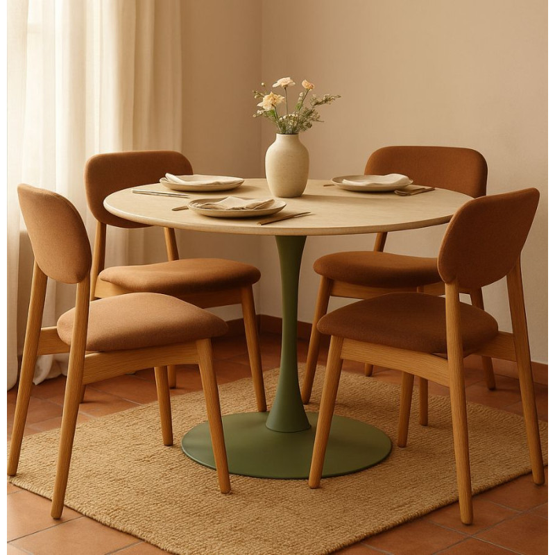 Table à manger Stockholm Vert – Équilibre nordique