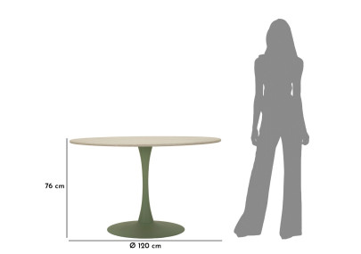 Table à manger Stockholm Vert – Équilibre nordique