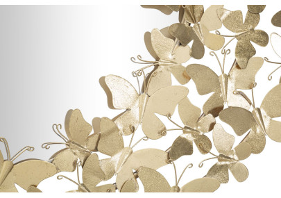 Miroir mural Glamour Papillon Ø81,5x3,5 cm (miroir Ø55 cm) – Touche romantique et brillance délicate