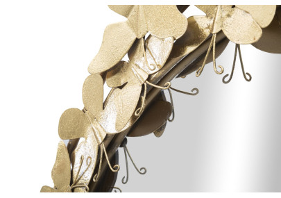 Miroir mural Glamour Papillon Ø81,5x3,5 cm (miroir Ø55 cm) – Touche romantique et brillance délicate