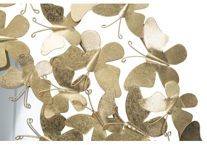 Miroir mural Glamour Papillon Ø81,5x3,5 cm (miroir Ø55 cm) – Touche romantique et brillance délicate