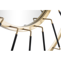 Miroir mural Glam Dark Ø81x6,5 cm (miroir Ø41,5 cm) – Modernité sombre et élégance absolue