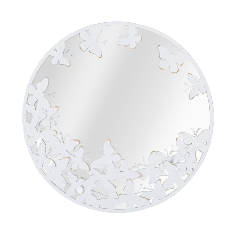 Miroir mural Papillon blanc 62,5x2,3 cm – Douceur immaculée et éclat élégant