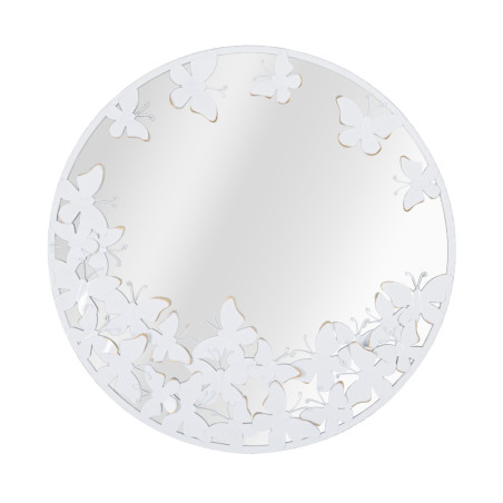 Miroir mural Papillon blanc 62,5x2,3 cm – Douceur immaculée et éclat élégant