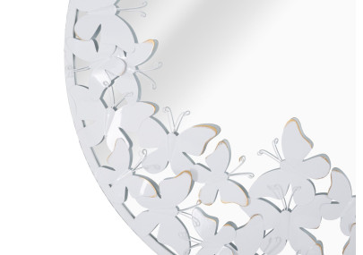 Miroir mural Papillon blanc 62,5x2,3 cm – Douceur immaculée et éclat élégant
