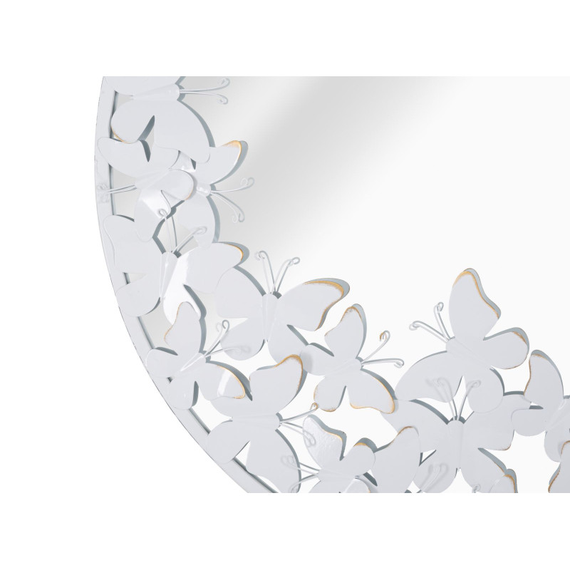 Miroir mural Papillon blanc 62,5x2,3 cm – Douceur immaculée et éclat élégant