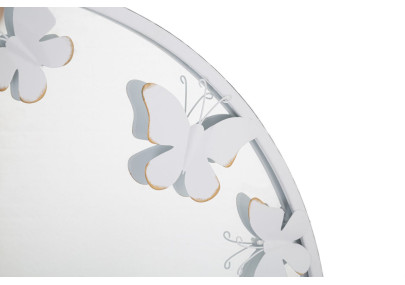 Miroir mural Papillon blanc 62,5x2,3 cm – Douceur immaculée et éclat élégant