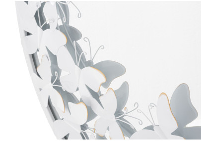 Miroir mural Papillon blanc 62,5x2,3 cm – Douceur immaculée et éclat élégant