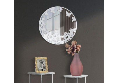 Miroir mural Papillon blanc 62,5x2,3 cm – Douceur immaculée et éclat élégant