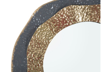 Miroir mural Shai foncé Ø65,5x5 cm – Reflets profonds et caractère moderne