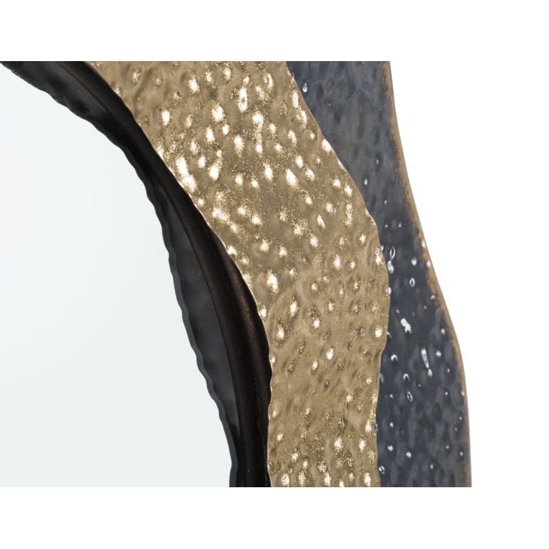 Miroir mural Shai foncé Ø65,5x5 cm – Reflets profonds et caractère moderne