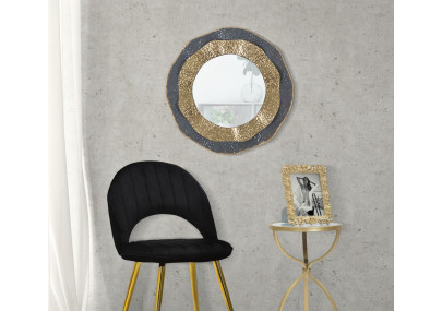 Miroir mural Shai foncé Ø65,5x5 cm – Reflets profonds et caractère moderne