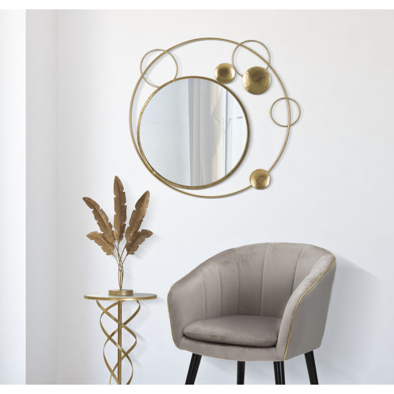 Miroir mural Planète 90x3x83 cm – Design cosmique et éclat futuriste