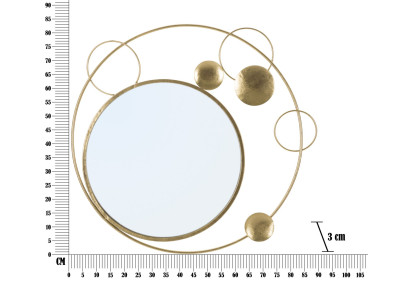 Miroir mural Planète 90x3x83 cm – Design cosmique et éclat futuriste