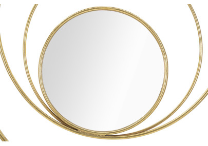 Miroir mural Arc Glam Ø80x3,5 cm – Courbes élégantes et reflets dorés