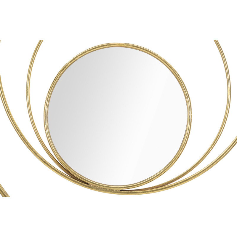 Miroir mural Arc Glam Ø80x3,5 cm – Courbes élégantes et reflets dorés