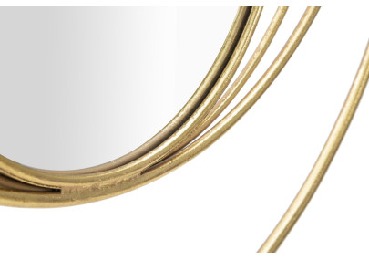 Miroir mural Arc Glam Ø80x3,5 cm – Courbes élégantes et reflets dorés