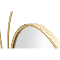 Miroir mural Arc Glam Ø80x3,5 cm – Courbes élégantes et reflets dorés