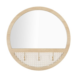 Miroir mural Fuji Ø50x5 cm – Minimalisme japonais et raffinement moderne