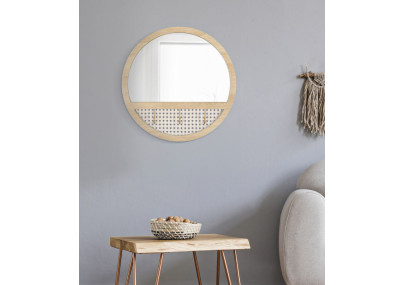 Miroir mural Fuji Ø50x5 cm – Minimalisme japonais et raffinement moderne