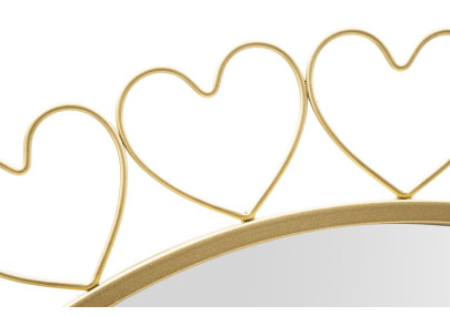 Miroir mural Cœurs Ø80x2,5 cm – Douceur romantique et éclat séduisant