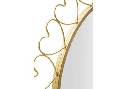 Miroir mural Cœurs Ø80x2,5 cm – Douceur romantique et éclat séduisant
