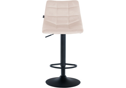 Taburete de bar Jerry en terciopelo Beige,Negro