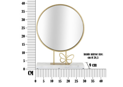 Miroir de table Papillon 30x9x39,5 cm – Délicatesse ailée et reflets poétiques