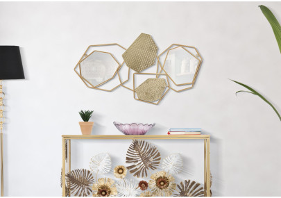 Miroir mural en pierre 91x4x52 cm – Texture minérale et sophistication naturelle