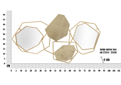 Miroir mural en pierre 91x4x52 cm – Texture minérale et sophistication naturelle