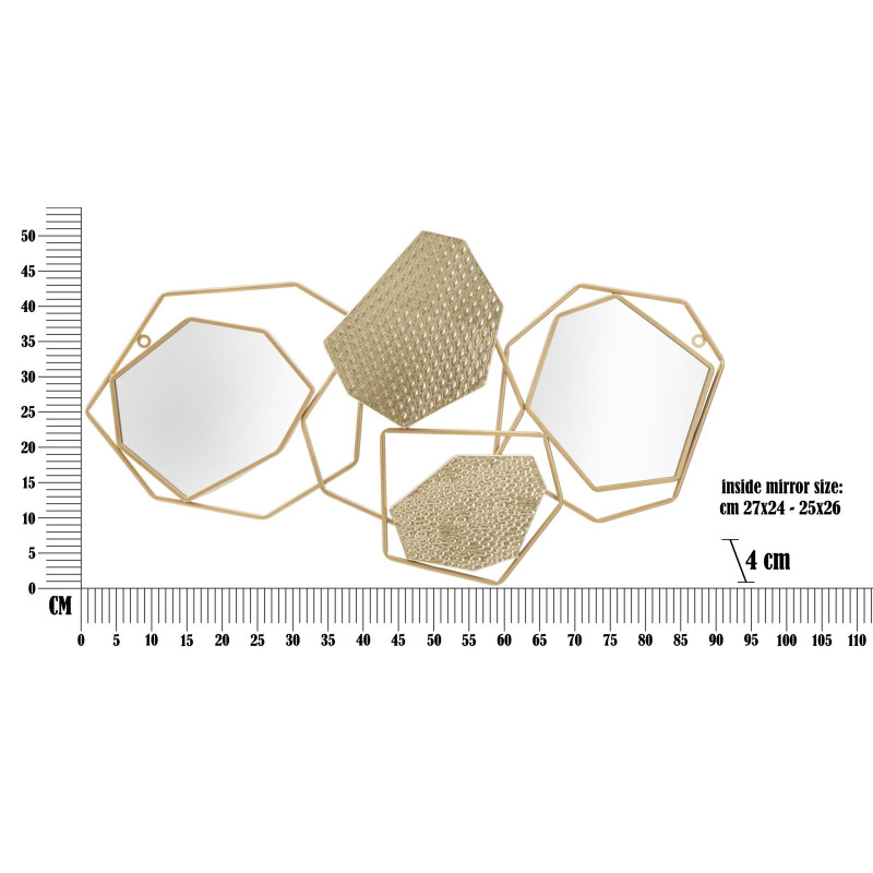 Miroir mural en pierre 91x4x52 cm – Texture minérale et sophistication naturelle