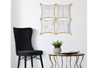 Miroir mural Jalo 68x3,5x68 cm – Modernité géométrique et éclat raffiné