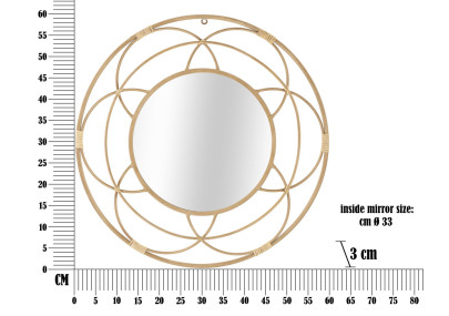 Miroir mural Valence Ø60x3 cm – Design sobre et charme méditerranéen