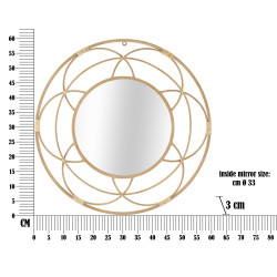 Miroir mural Valence Ø60x3 cm – Design sobre et charme méditerranéen