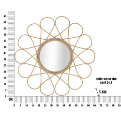 Miroir mural Almeria 65,5x3 cm – Simplicité élégante et reflets lumineux