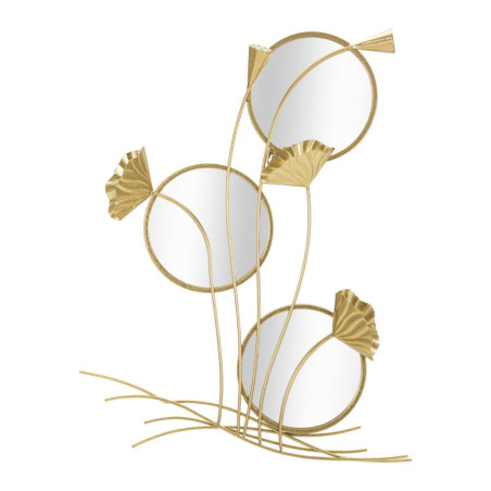 Miroir mural Triple Flow 65x8x88 cm – Courbes dynamiques et style artistique