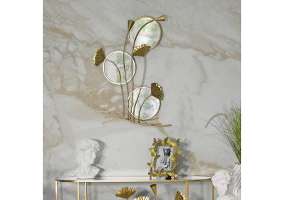 Miroir mural Triple Flow 65x8x88 cm – Courbes dynamiques et style artistique