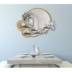 Miroir mural Poisson 88,9x7,6x65,4 cm – Originalité marine et charme décoratif