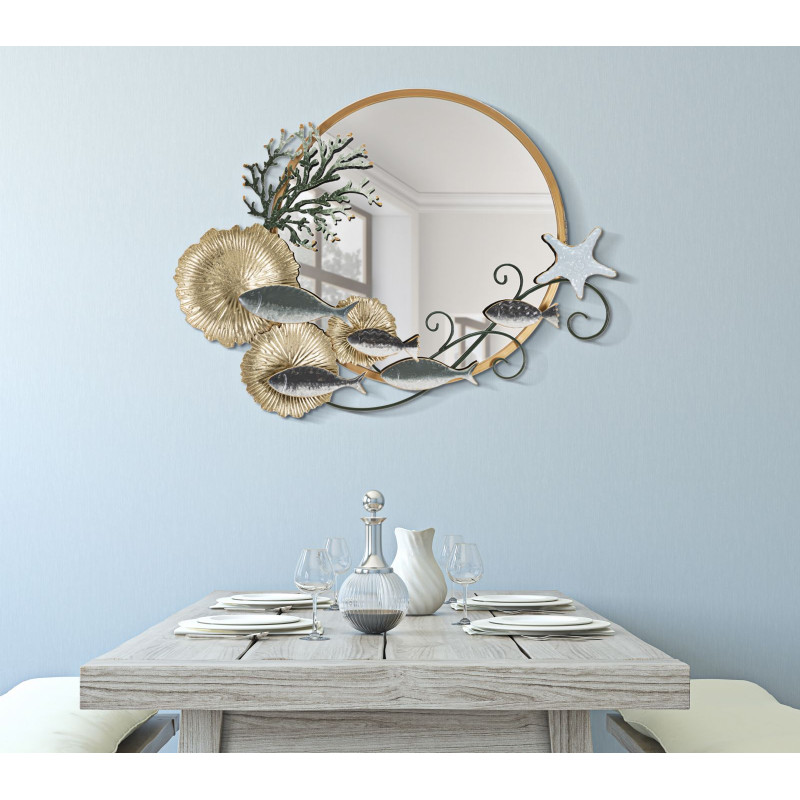 Miroir mural Poisson 88,9x7,6x65,4 cm – Originalité marine et charme décoratif