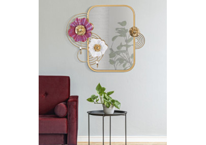 Miroir mural Lovis 75x9,5x64,1 cm – Reflets profonds et design audacieux