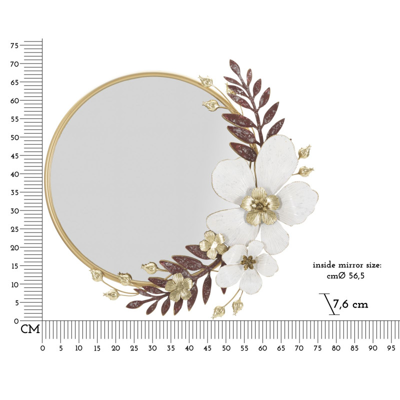 Miroir mural Flot 74,9x7,6x72,4 cm – Fluidité des formes et élégance moderne