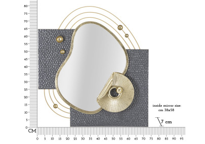 Miroir mural Art 80x7x72,4 cm – Création artistique et sophistication murale