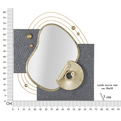 Miroir mural Art 80x7x72,4 cm – Création artistique et sophistication murale