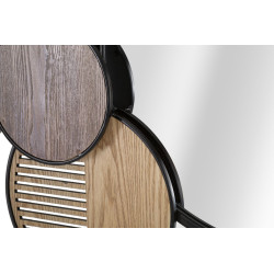 Miroir mural Woody 123,2x4,4x63,5 cm – Chaleur du bois et style naturel haut de gamme