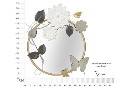 Miroir mural Tonis 74,9x7x66 cm – Design harmonieux et modernité sobre